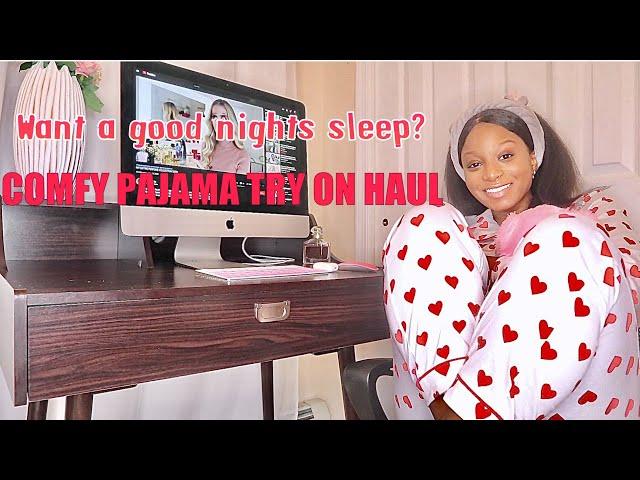 COMFY PAJAMA TRY ON HAUL featuring SHEIN | GIRLY SLEEP CLOTHES