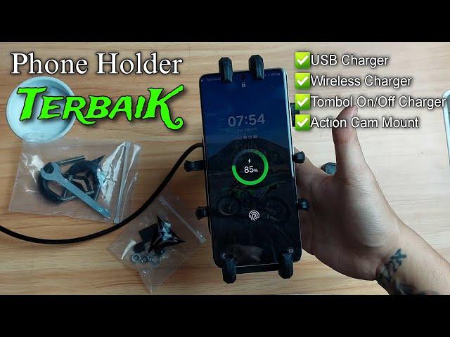 Unboxing Review Phone Holder Wireless Charging ~ Motowolf Phone Holder Motor Terbaik ~ MDL2827