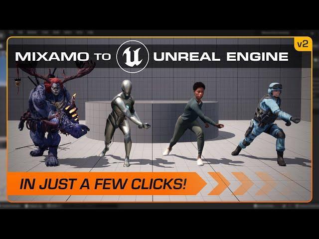 Mixamo to Unreal Engine 5 in a few clicks - Plugin - Trailer - Mixamo Animation Retargeting 2