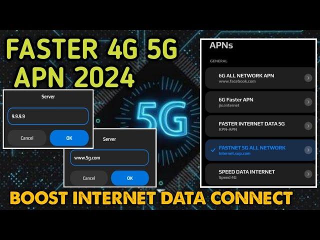 5G FAST INTERNET APN SETTINGS FOR ALL SIM NETWORK 2024 SETUP SETTINGS