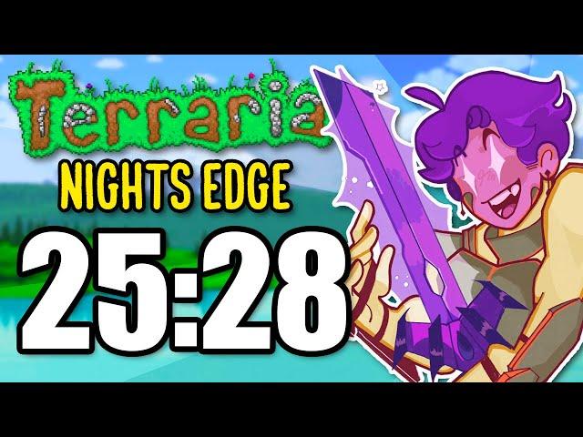 We made the Night's Edge as fast as possible in Terraria!