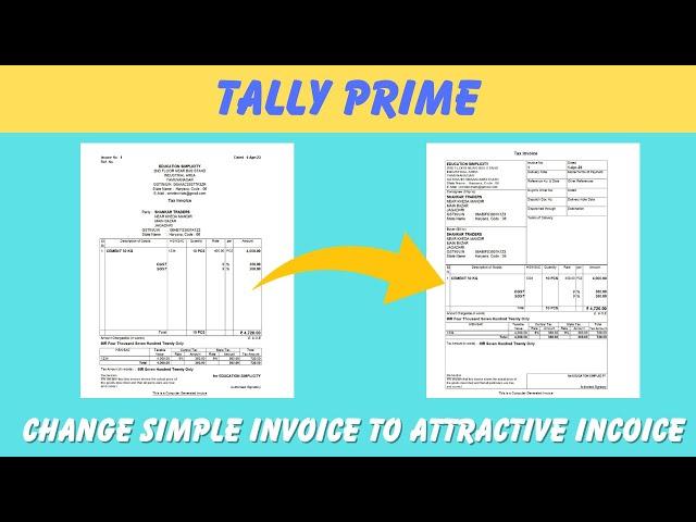 How To Change Invoice Format in Tally Prime| Change Bill Format in Tally Prime | #Tally Prime