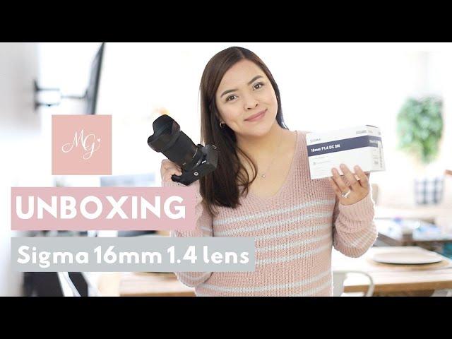 Unboxing Sigma 16 mm 1.4 lens for my Canon M50 || Melody Gilliland Photography