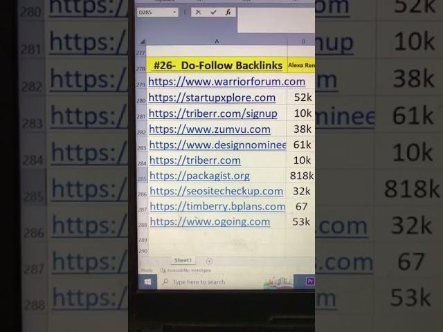 Video #26 | Backlinks | DA 92+  Do-Follow Backlinks List 2022