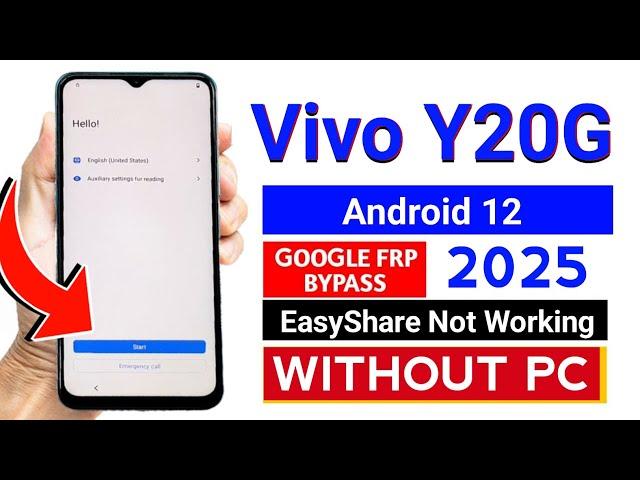 New Security 2025 - ViVO Y20/Y12s/Y20g/Y20s/Y20i/Y12g Frp Bypass/Google Lock Bypass Android 12 No Pc