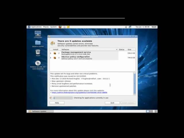 Updating Fedora 14