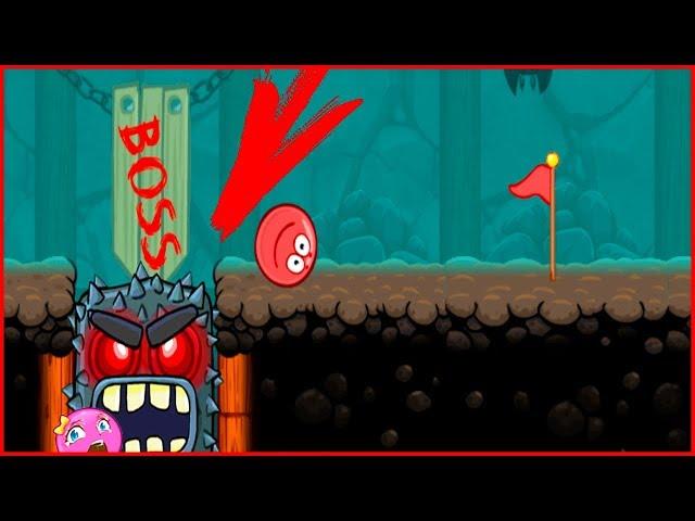 БОСС ВЫЛЕЗ ЗА ПРЕДЕЛЫ УРОВНЯ в игре красный шарик  про New Red Ball 4.