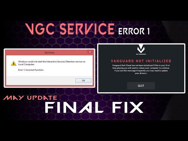 Fix ERROR 1 function Incorrect "Vanguard Not Initialized" In Valorant