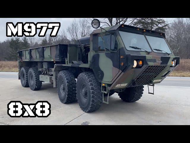 My first ever M977 Hemtt 8x8 military truck checkout and test drive #detriot8v92