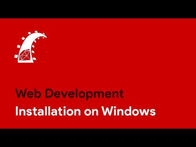 Ruby on Rails - Installing on Windows