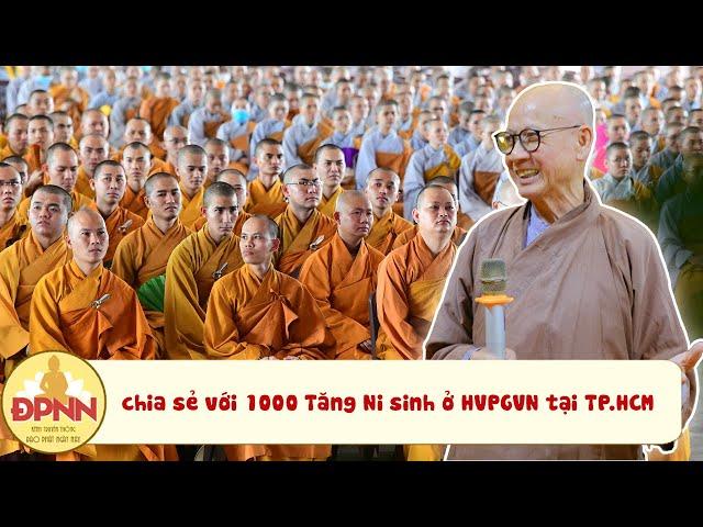 HT. Huyền Diệu trở về Việt Nam chia sẻ Phật pháp với 1000 Tăng Ni sinh tại HVPGVN tại TP.HCM