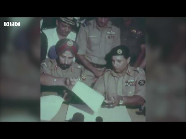 December 16 - General Niazi signs instrument of surrender, Dhaka falls - BBC URDU