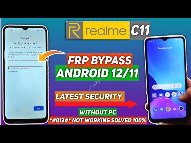 Realme C11 RMX3231 FRP Bypass Android 12/11Without PC Google Account Lock Bypass New Method 2023