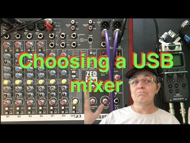 Choosing a mixer with USB recording