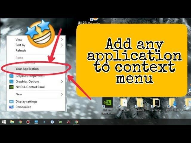 How to Add Any Application to Context Menu | Registry Editor Trick