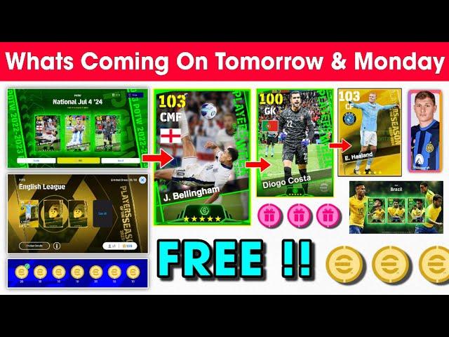 What Is Coming On Tomorrow & Next Monday In eFootball 2024 Mobile !! Upcoming Potw & Free Coins 