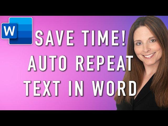 How to Auto Populate Repeating Text in Word - Simplify Letters & Contracts!