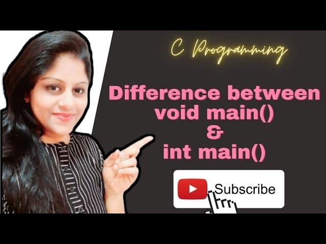 Difference between int main() and void main() function with example|C programming