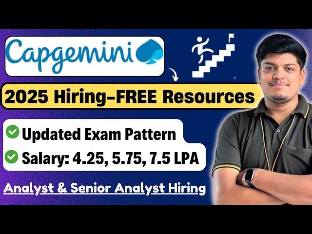 Capgemini 2025 Campus Hiring | Capgemini Updated Exam Pattern 2025 | FREE Resources & Strategy