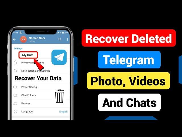 Telegram Ki Delete Photo Video Or Chats Recover Kaise Kare||How To Recover Telegram Deleted Chats