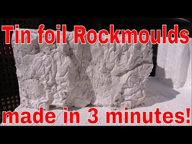 How to make realistic rock surface moulds and rocks from Tin foil