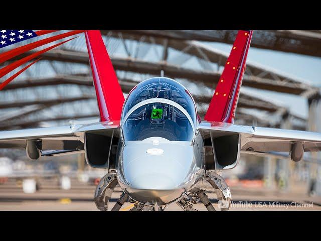 First Production "T-7A Red Hawk" Supersonic Jet Trainer in Action