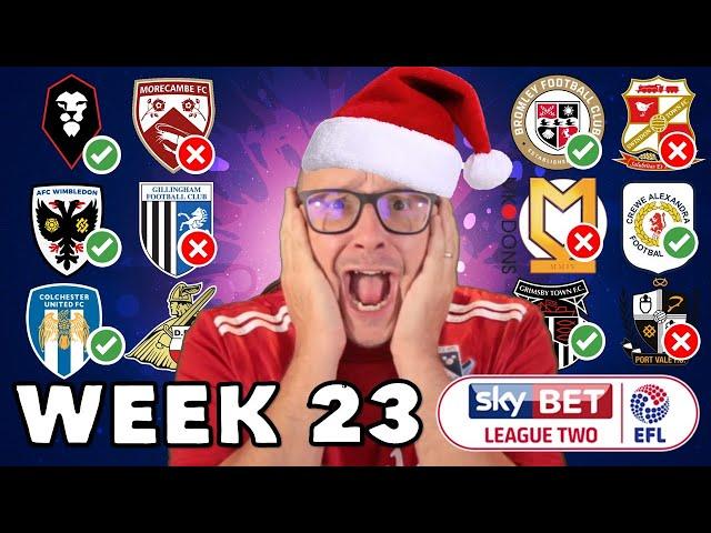 2024/25 League 2 - Matchday #23 Predictions