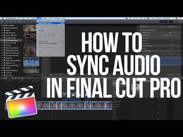 How To Sync Audio In Final Cut Pro X