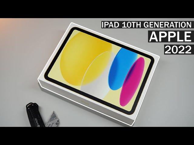 Unboxing Apple 2022 (Redesigned) iPad 10th Generation 10.9-inch Yellow with A14 Bionic Chip - ASMR