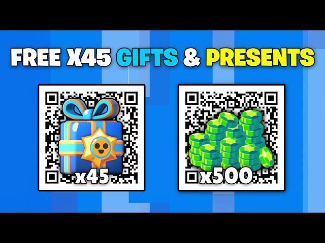 FREE!  x45 RANDOM GIFTS  PRESENTS QR CODE | BRAWL STAR QR CODE 2024 | BRAWL STARS NEW UPDATE