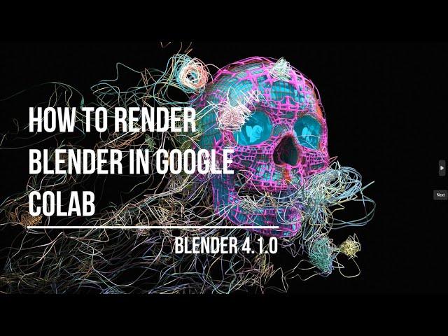 How to render Blender 4.1 in google colab