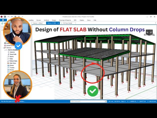 Part 1 - Flat Slab Design Without Column Drop In Protastructure