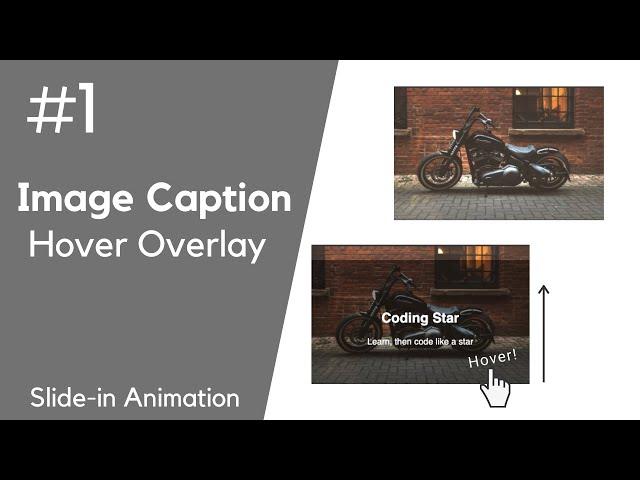 CSS Image Caption Tutorial #1 - Hover Overlay Slide Effect