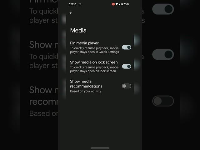 How to Show or Hide a Media Player on Lock Screen and Quick Settings Panel | Google Pixel Phone