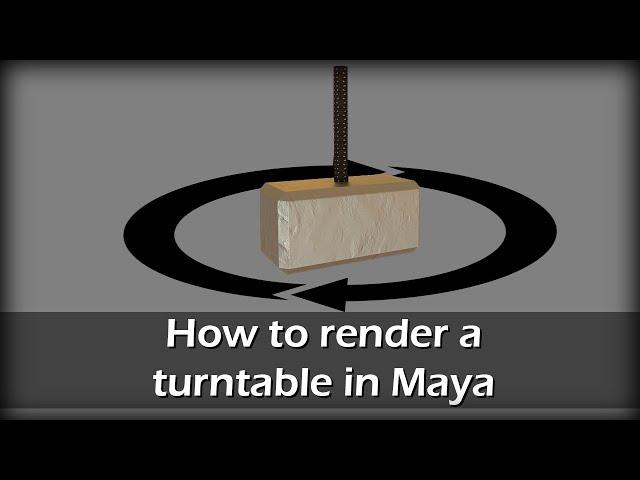 How to make a turntable in Maya 2020 | Intro to Maya 2020