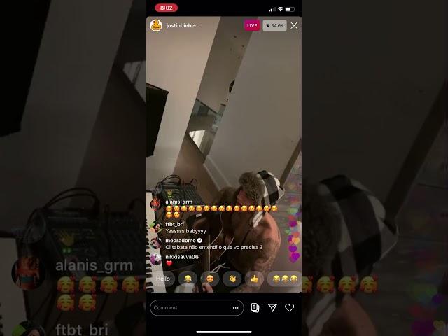 Justin Bieber performs “At Least For Now” on Instagram live ‘03-30-20’