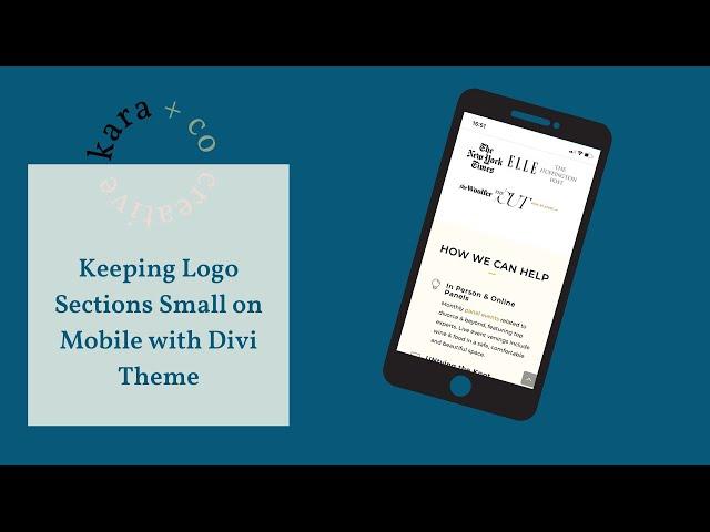 Divi Theme: How to Keep a Logo Section Small on Mobile