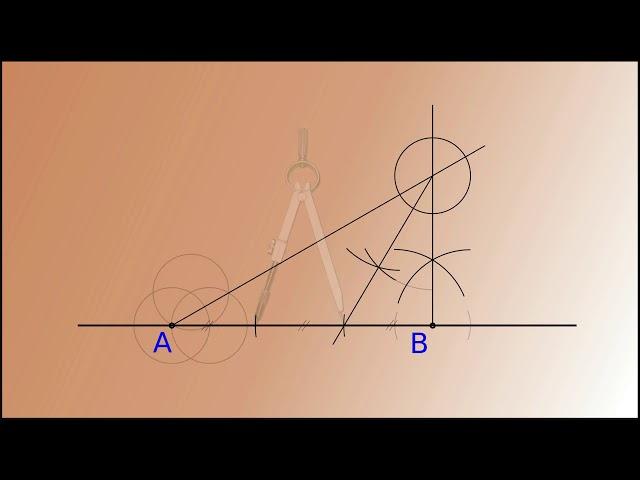 Деление отрезка циркулем на три части. How to divide a given segment into three parts by a compass.