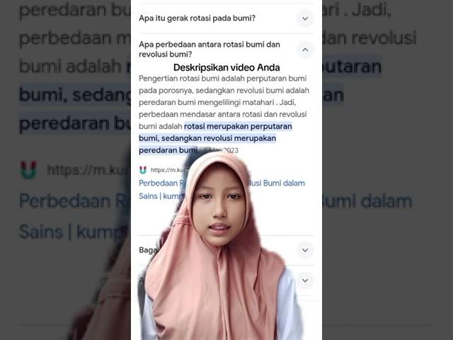 Penjelasan tentang rotasi bumi