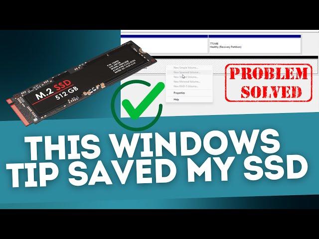 This Windows Trick Saved My SSD