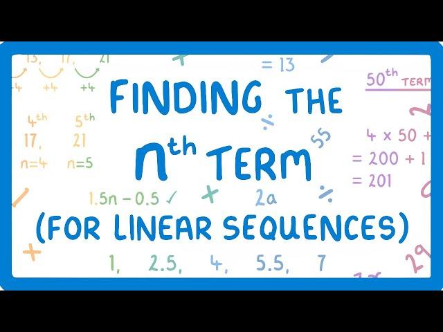 GCSE Maths -  How to Write Expressions for the nth term of Arithmetic Sequences  #55