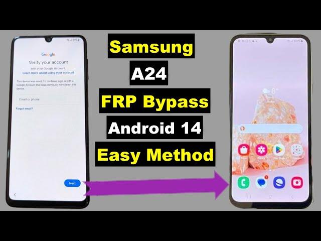 Samsung A24 FRP Bypass Android 14 | Samsung A24 FRP Google Account Unlock | Adb Fail Fix No *#0*#