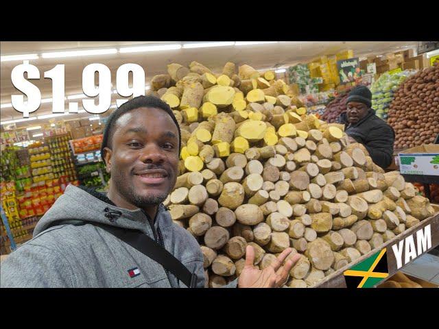 Jamaican Yam Hill in NYC Grocery Store with Low prices