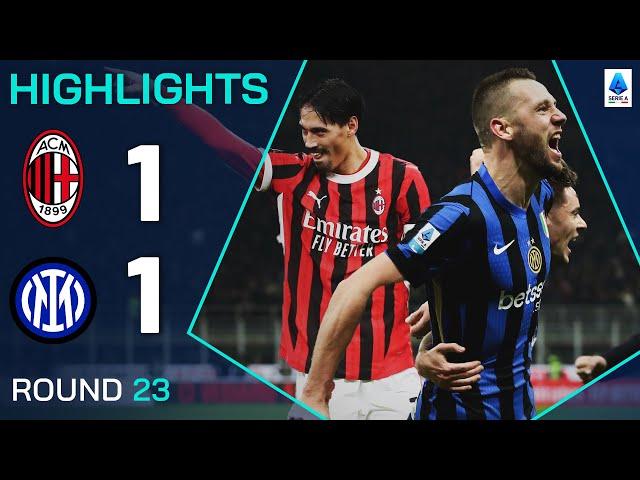 MILAN-INTER 1-1 | HIGHLIGHTS | De Vrij Scores Last-Minute Equaliser! | Serie A 2024/25