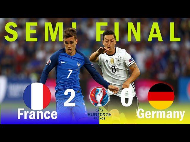 France vs Germany 2X0 Euro 2016 Semi Final All Goals & Highlights