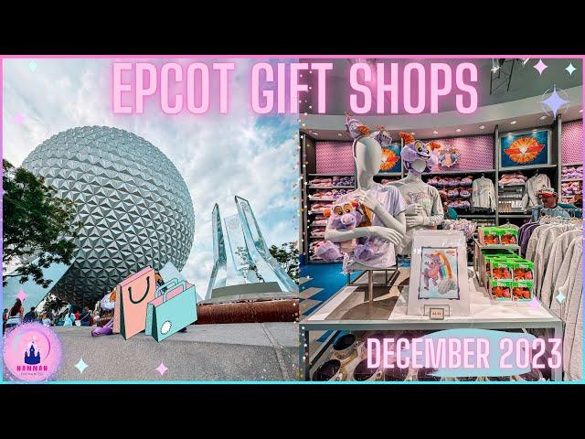 EPCOT Gift Shops Tour Walt Disney World Vlog Theme Park Merchandise Shop With Me Dec 2023 Loungefly