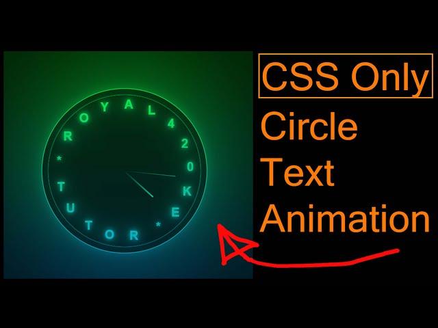 CSS Gradient Circle Text Animation - Html CSS @RoyalTutorials354