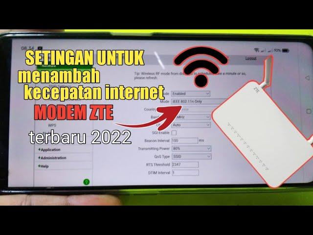 CARA SETING MODEM ZTE F609 AGAR KECEPATAN INTERNET NYA STABIL 2022