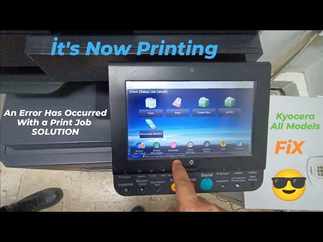 ALL KYOCERA AN ERROR HAS OCCURRED WITH A PRINT JOB Won't Don't Print FIX SOLUTION