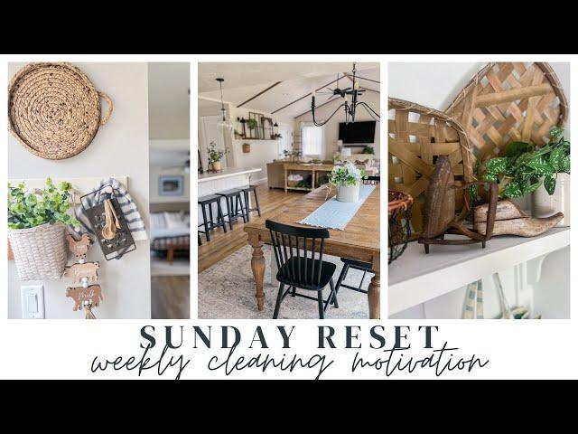 SUNDAY RESET // UNDECORATE WITH ME // WEEKLY CLEANING MOTIVATION // CHARLOTTE GROVE FARMHOUSE